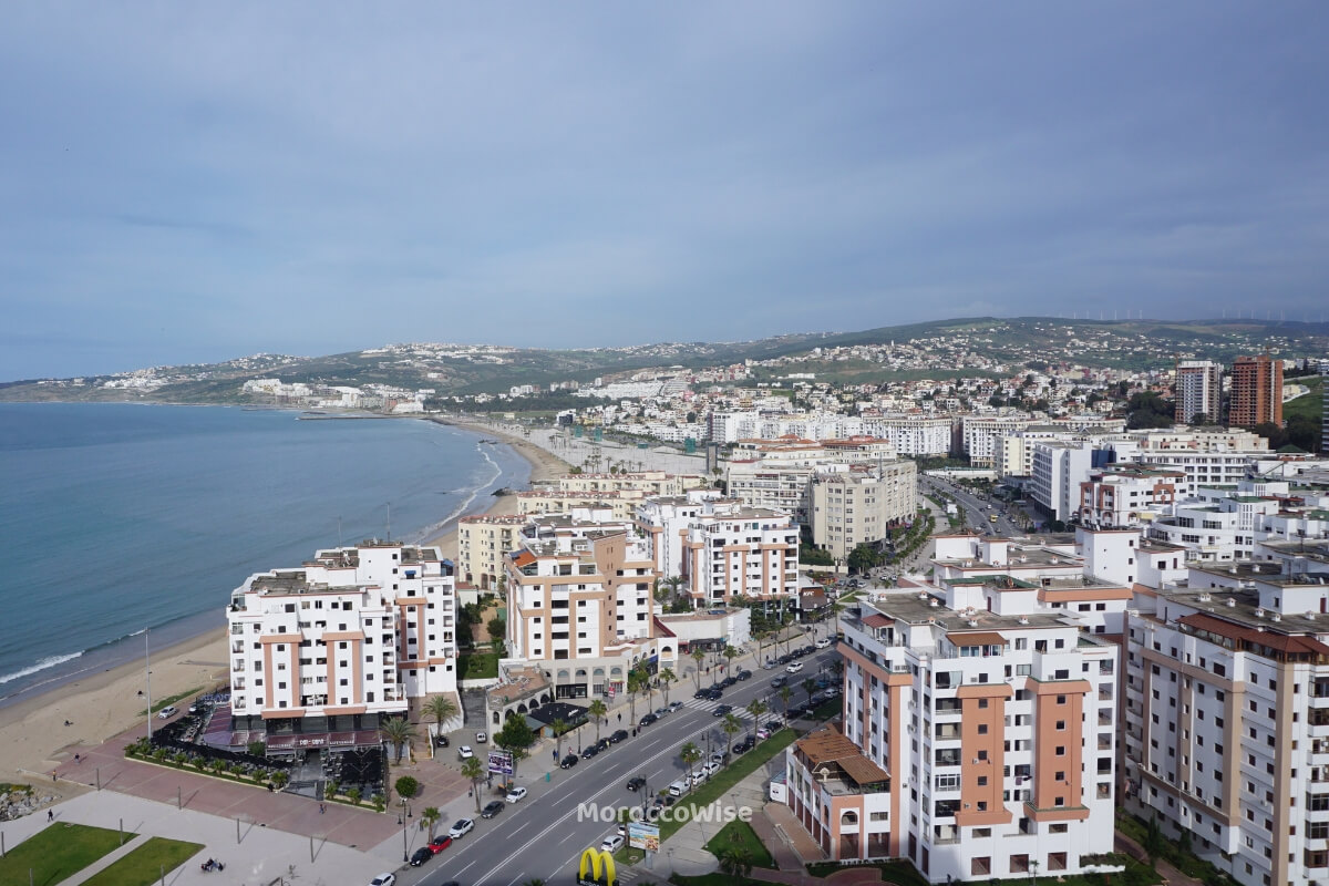 A seaside view along Tangier's Corniche